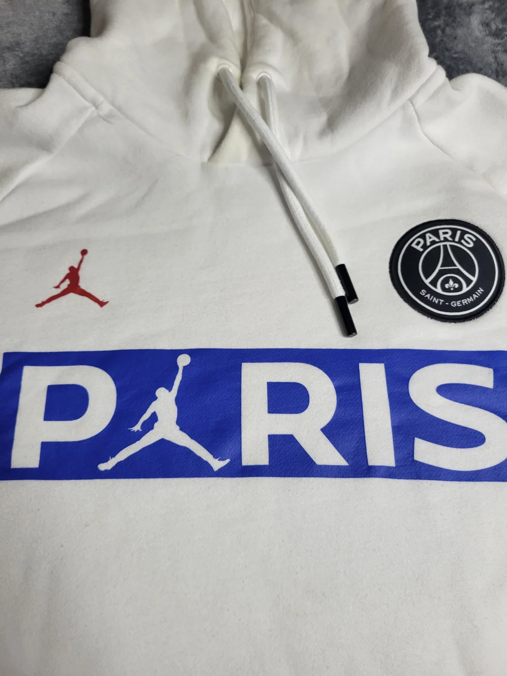 Jordan x PSG White 'Paris' Pullover Hoodie